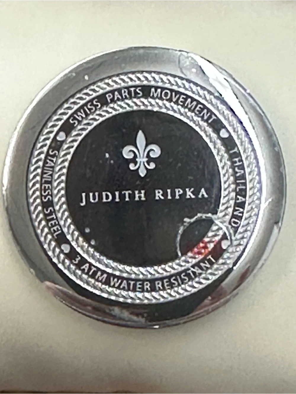 Like New Judith Ripka Diamonique Gold Tone Women's Chronograph Watch in Box